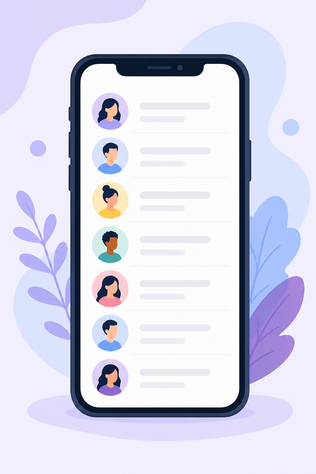 lista de contatos no celular