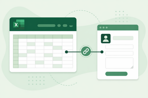 planilha do excel com formulário conectado