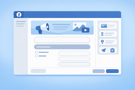 tela de criação de formulário no Facebook Ads