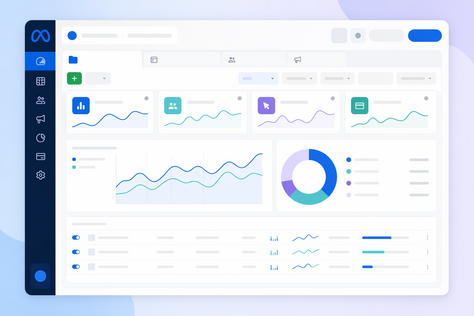 painel do gerenciador de anúncios Meta Ads