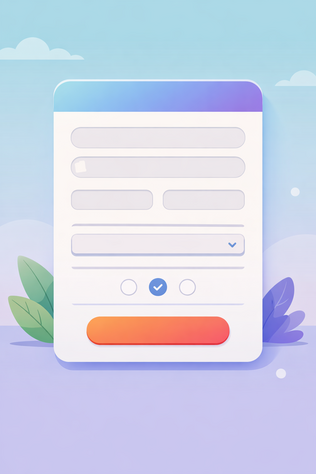 interface de formulário digital