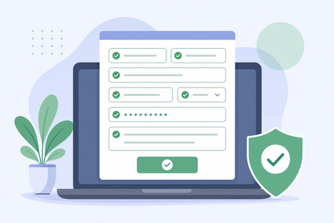 formulário eletrônico preenchido corretamente