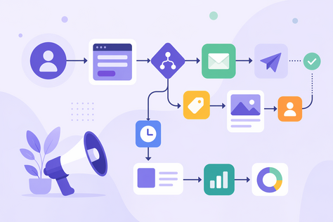 fluxo de automação de marketing