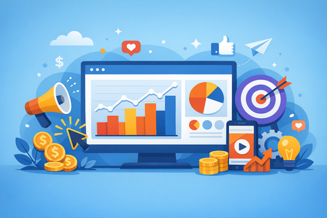 gráfico de performance publicitária