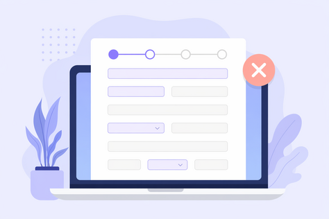 formulário online incompleto
