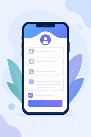 formulário digital em smartphone