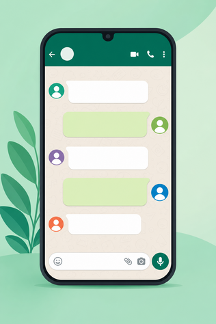 chat de mensagens no WhatsApp