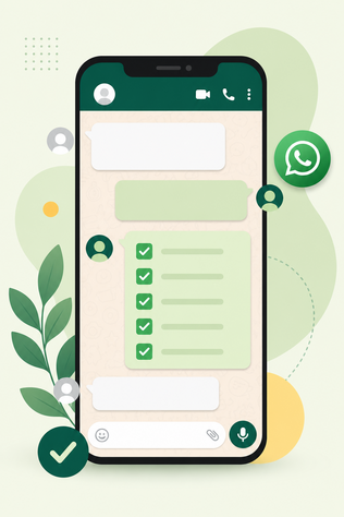 conversa no WhatsApp com checklist de qualificação