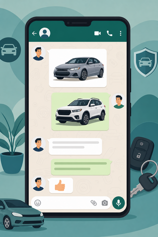 conversa no WhatsApp com cliente interessado em carro
