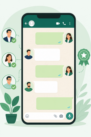 imagem de conversa no WhatsApp com leads qualificados